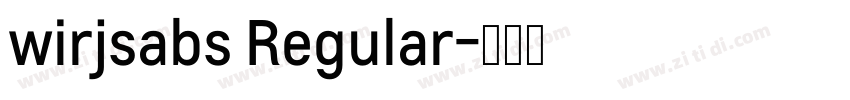 wirjsabs Regular字体转换